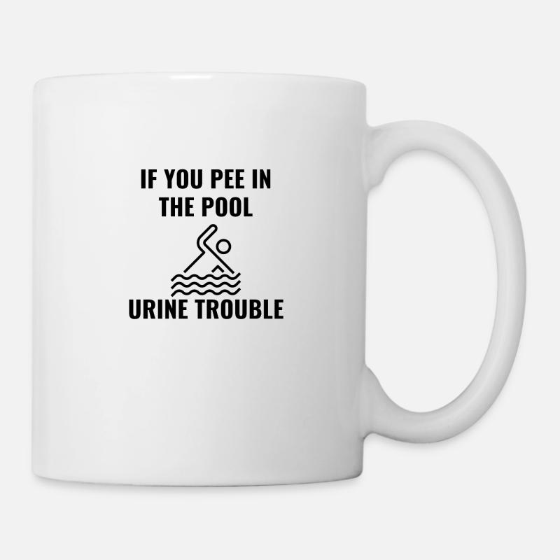 Don't 'PEE in the POOL! - Tasse - Weiß