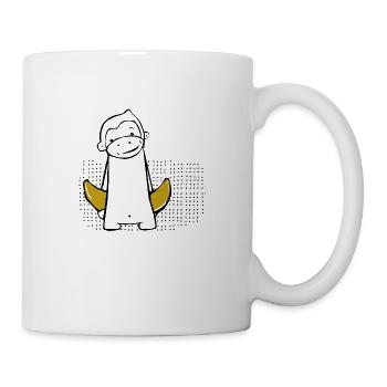 Affe mit Banane - Tasse - Weiß - Rechts