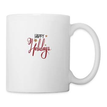 Happy Holidays - Tasse - Weiß - Rechts