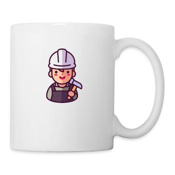 Bauarbeiter - Tasse - Weiß - Rechts