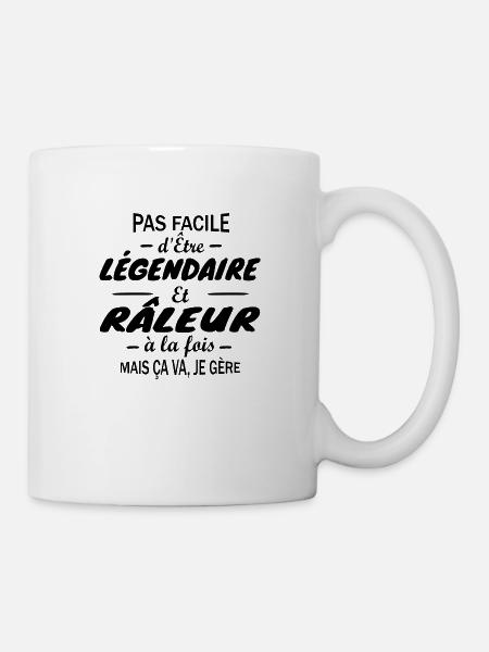 Pas facile d'être légendaire et râleur à la fois - Mug blanc - blanc