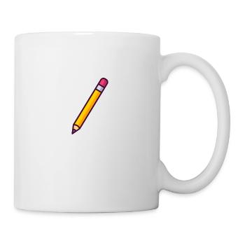 Stift - Bleistift - Tasse - Weiß - Rechts