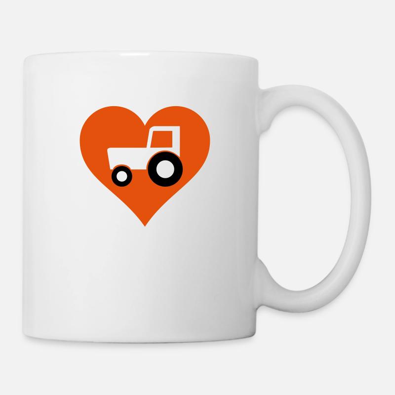 amour du tracteur - Mug blanc - blanc