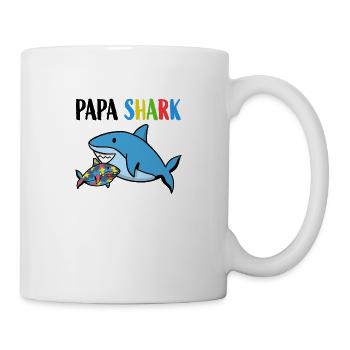 Papa Shark Autism - Mug - white - Right