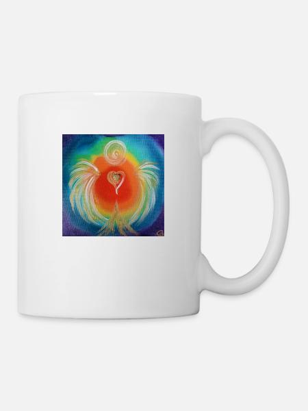 Herzengel der Chakrenbalance - Tasse - Weiß