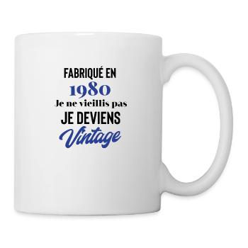 Fabriqué en 1980 je ne vieillis pas je deviens - Mug blanc - blanc - Droite