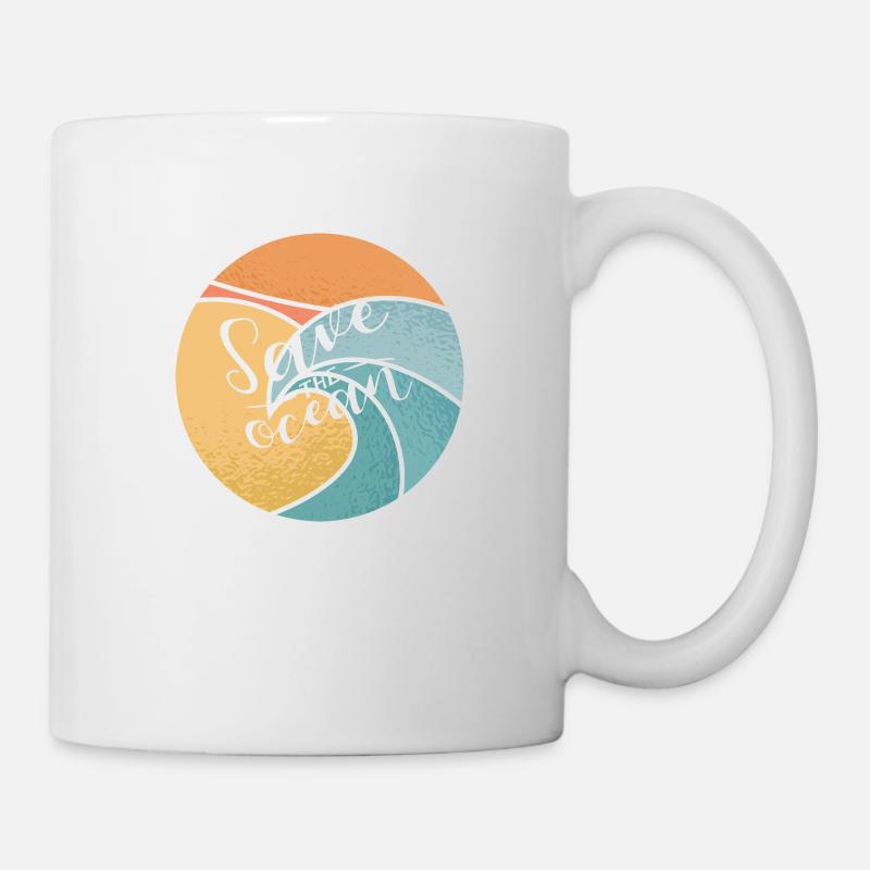 Save the ocean, Rettet den Ozean Umweltschutz - Tasse - Weiß