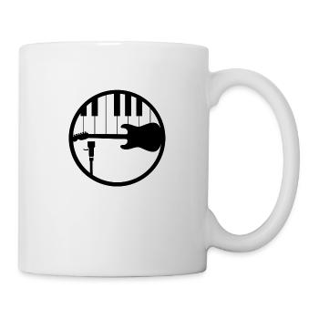 Turntable Piano Guitar Music is a life gift idea - Mug - white - Right