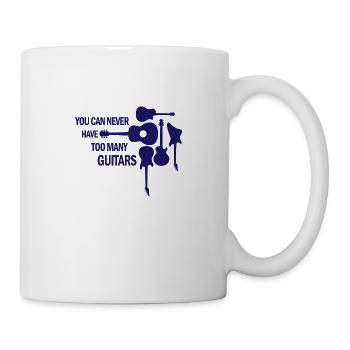 You can never have too many guitars Rock Geschenk - Tasse - Weiß - Rechts