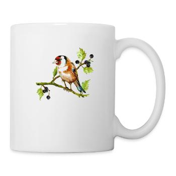 Bunter Vogel - Tasse - Weiß - Rechts