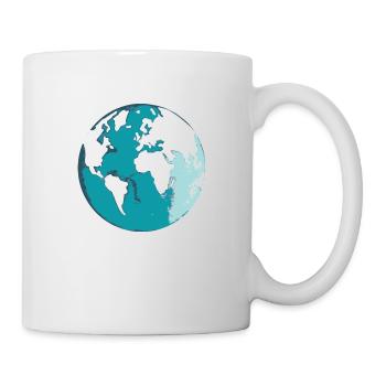 Zeichnung der Erde - Tasse - Weiß - Rechts