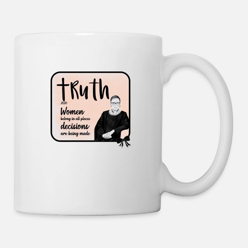 RBG Ruth Bader Ginsburg - citation - Mug blanc - blanc