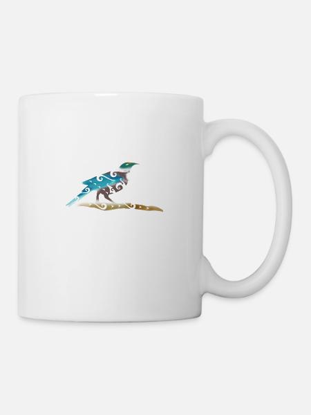 Maori-Segelboot Polynesian Tribal Tattoo Geschenk - Tasse - Weiß