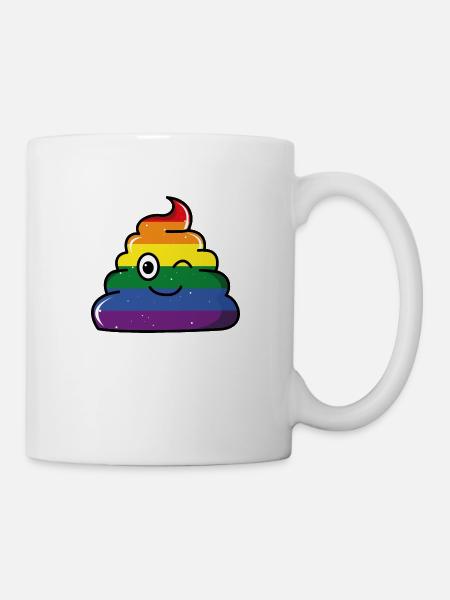 LGBT poop - Mug - white