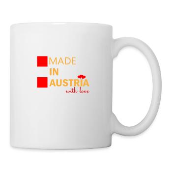 Fabriqué en Autriche avec amour Geschenk Österreich - Mug blanc - blanc - Droite