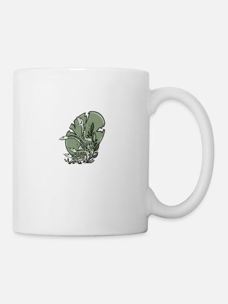 Grüne Schlangen - Tasse - Weiß
