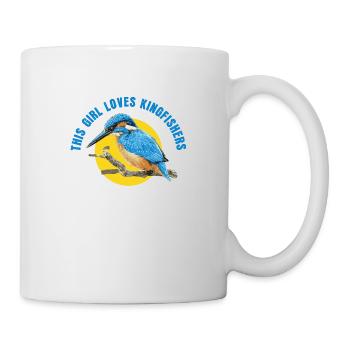 This Girl Loves Kingfishers - Mug - white - Right