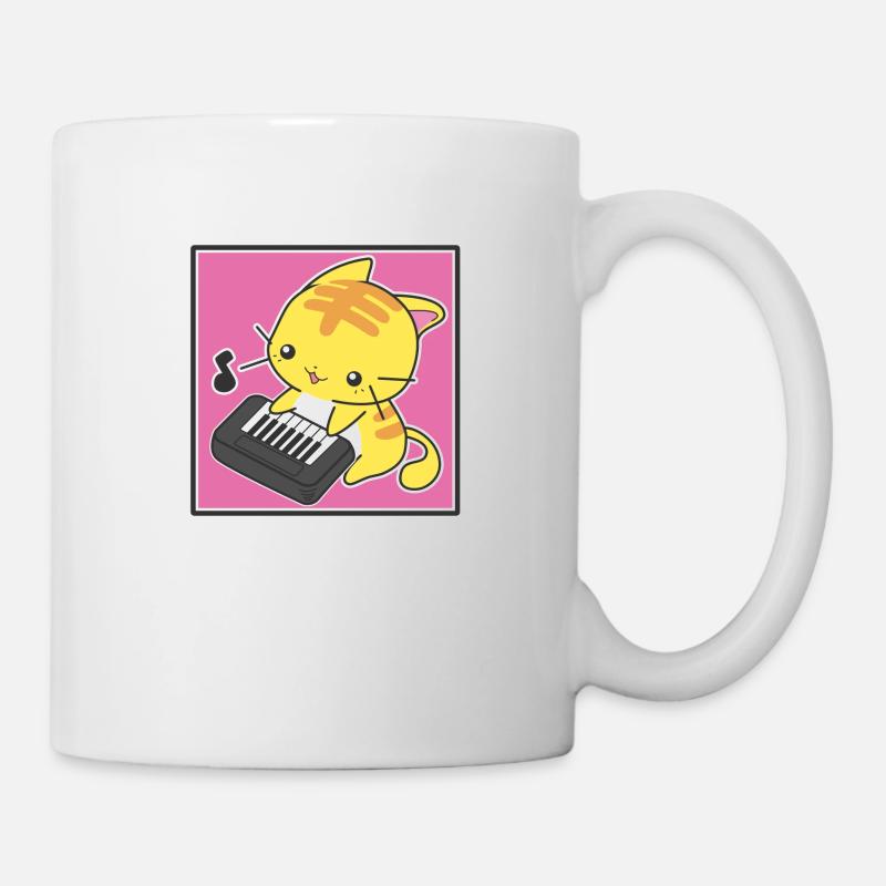Pianist Katze - Tasse - Weiß