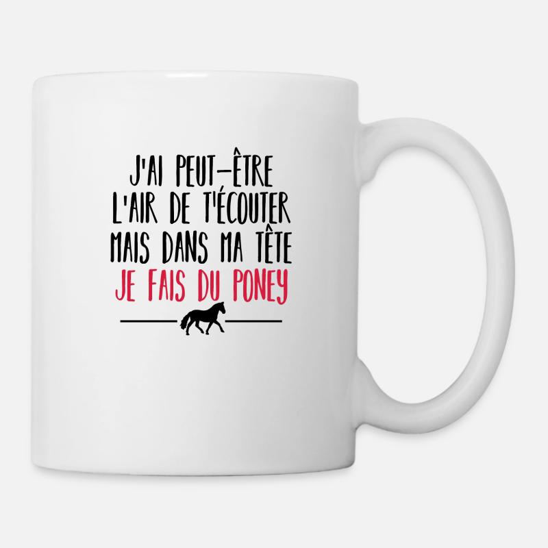 je fais du poney - Mug blanc - blanc