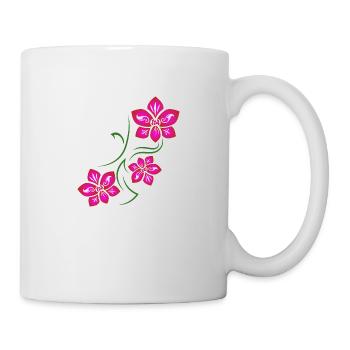 Hawaii orchid tattoo flower lover - Mug - white - Right