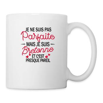pas parfaite mais bretonne et c'est presque pareil - Mug blanc - blanc - Droite