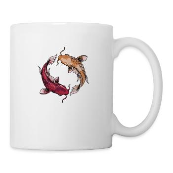 illustration de poisson japonais - Mug blanc - blanc - Droite