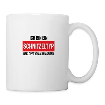 Schnitzel Spruch National Bayern Geschenk - Tasse - Weiß - Rechts
