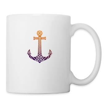Idée cadeau tatouage tribal ancre symbole celtique - Mug blanc - blanc - Droite