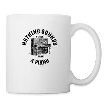 Nothing sounds better than a Piano Piano Black - Mug blanc - blanc - Droite