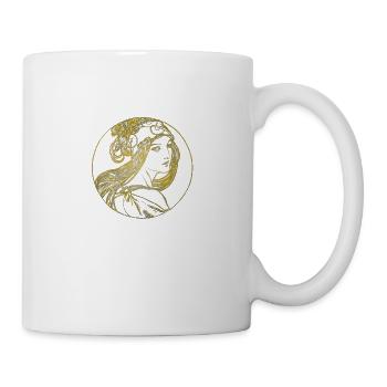 Jugendstil Ikone in Gold - Tasse - Weiß - Rechts