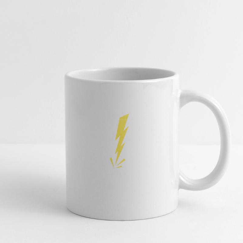 Lightning Thunder Lightning Angry Warning Gift Idée Mug blanc
