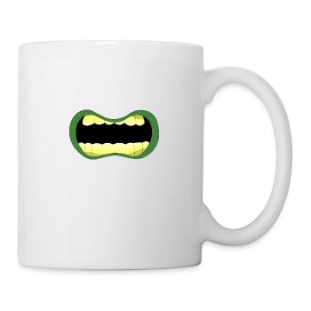 Bouche de zombie - Mug blanc - blanc - Droite