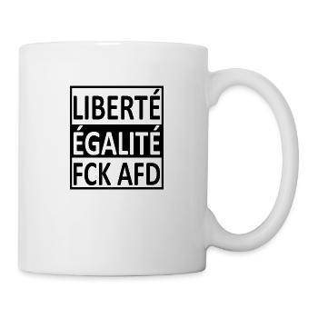 Liberte egalite FCK afd politics gift flag - Mug - white - Right