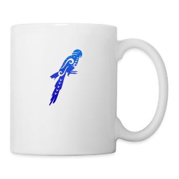 Maori Blue Macow Papagei Tribal Tattoo Geschenk - Tasse - Weiß - Rechts