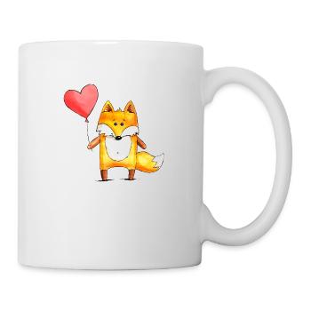 Fox motif cute HEART - iZart - Mug - white - Right