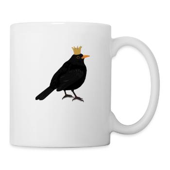 Merle couronne oiseau chanteur doux oiseau domestique - Mug blanc - blanc - Droite