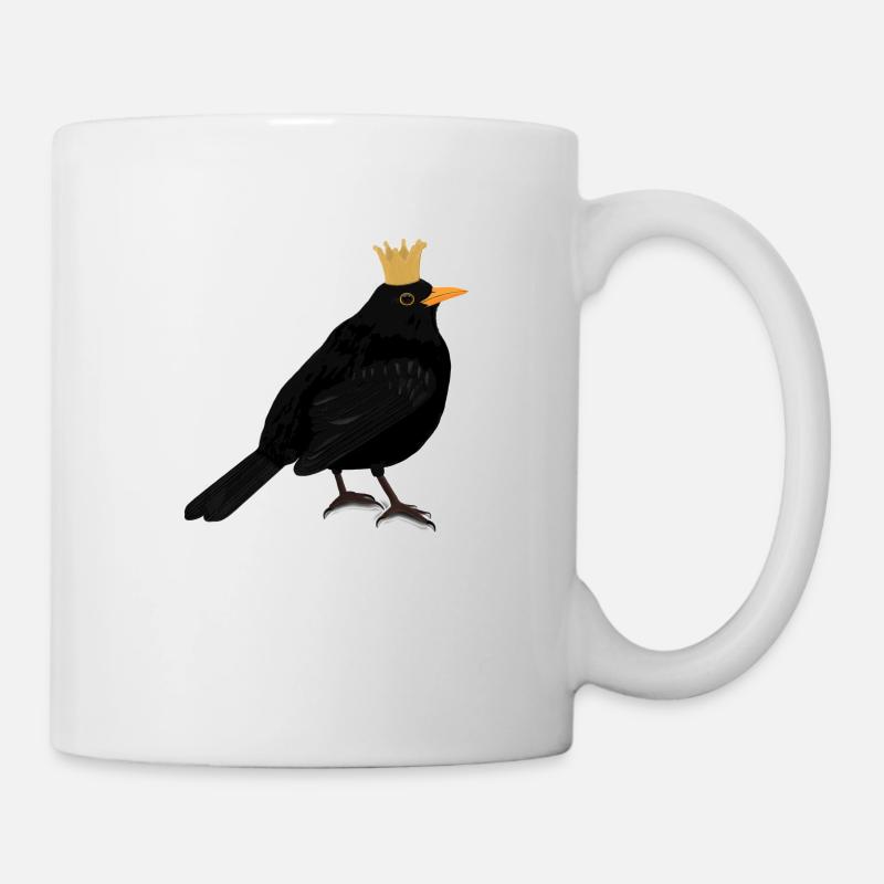 Amsel Krone Singvogel Süßer heimischer Vogel - Tasse - Weiß