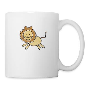 Lion doux Dessin d’enfant - Mug blanc - blanc - Droite