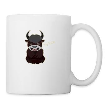 Yy Yak Sweet Animals Y is for Yak Gift Idea - Mug - white - Right