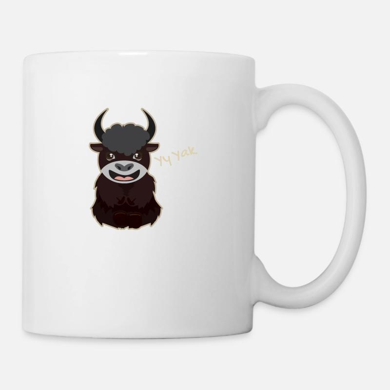 Yy Yak MignonS Y Y est pour Idée de cadeau Yak - Mug blanc - blanc