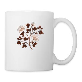 Blumen - Tasse - Weiß - Rechts