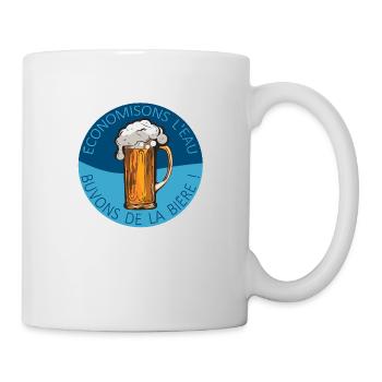 economisons eau buvons biere alcool humour - Mug blanc - blanc - Droite