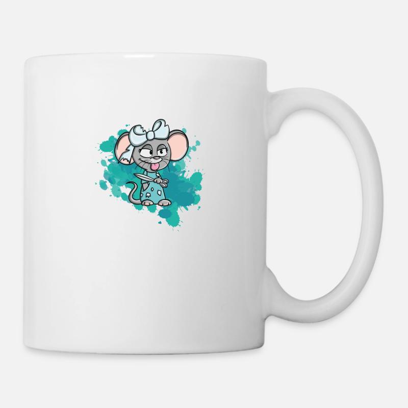 Souris de style aquarelle susi Naughty Wild Déclaration amour - Mug blanc - blanc