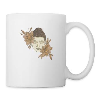 Bouddha avec des fleurs - Mug blanc - blanc - Droite
