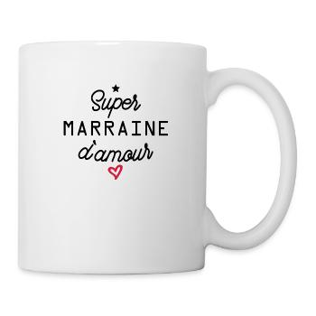 super marraine d'amour - Mug blanc - blanc - Droite