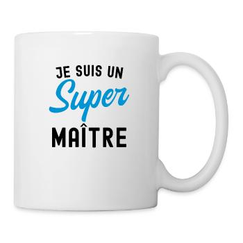 je suis un super maître - Mug blanc - blanc - Droite