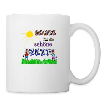 Danke für die schöne Zeit - Tasse - Weiß - Rechts