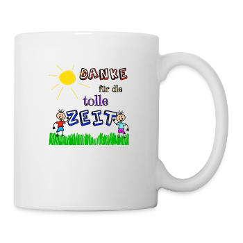 Danke für die tolle Zeit - Tasse - Weiß - Rechts