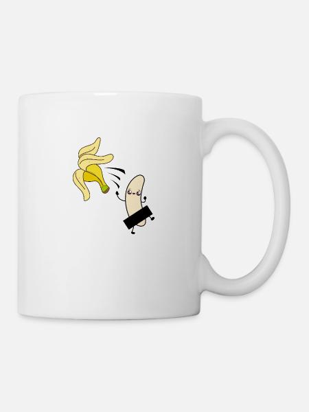 Cadeau drôle bio végétalien banane - Mug blanc - blanc