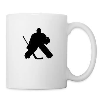 Gardien de but de joueur de hockey sur glace, gardien de but. Hockey sur glace - Mug blanc - blanc - Droite